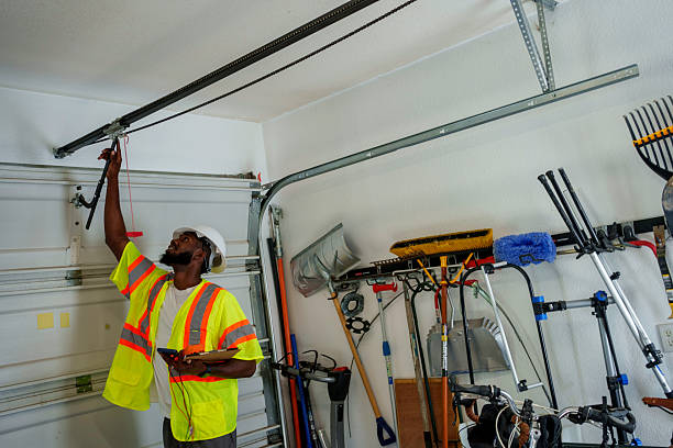 Professional Garage Door Panel Replacement technician working in North Mankato, MN